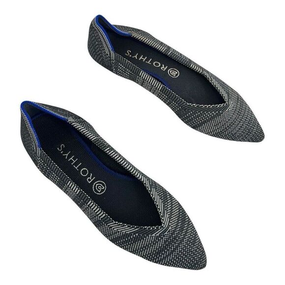 Rothy's The Point Womens Size 8 Retired Granite Heather Ballet Flats - Picture 2 of 8
